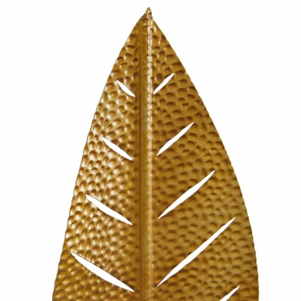 Statues & Figurines-Kirkland's Home Gold And Black Metal Leaf Statues, Set Of 3 Black/Gold