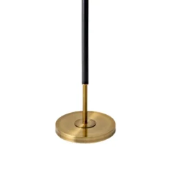 Floor Lamps-Kirkland's Home Gold And Black Simple Stem Floor Lamp White