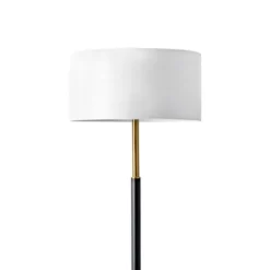 Floor Lamps-Kirkland's Home Gold And Black Simple Stem Floor Lamp White