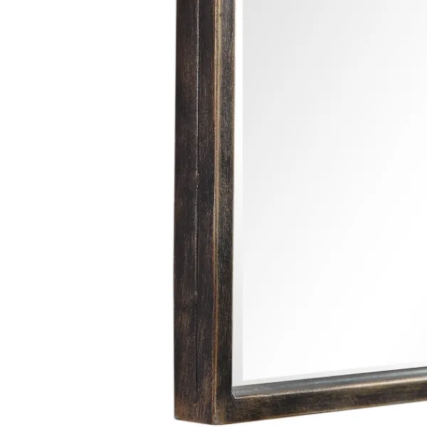 Decorative Mirrors-Kirkland's Home Gold And Bronze Metal Arch Mirror