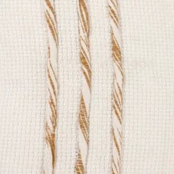 Pillows-Kirkland's Home Gold And Ivory Color Block Pillow Gold/Ivory