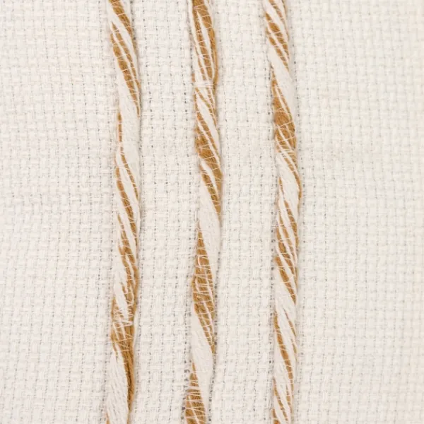 Pillows-Kirkland's Home Gold And Ivory Color Block Pillow Gold/Ivory