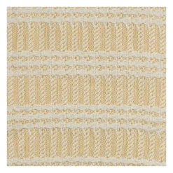 Blankets & Throws-Kirkland's Home Gold And Ivory Striped Cotton Throw Gold/Ivory