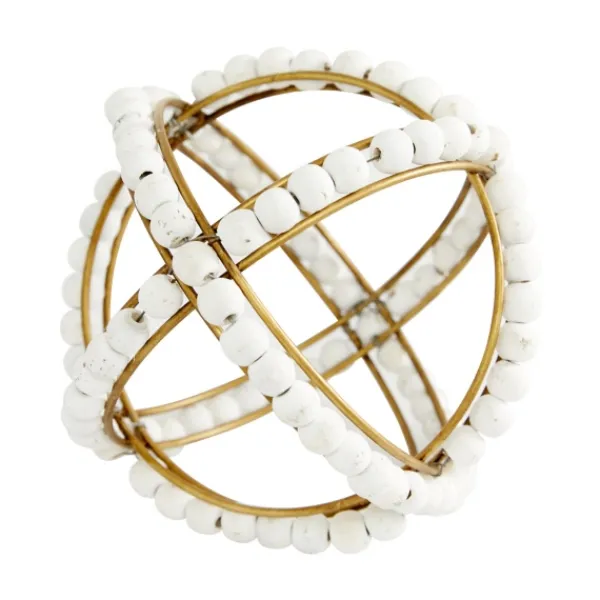 Bowl Filler-Kirkland's Home Gold And Ivory Wooden Bead 2-Pc. Orb Set