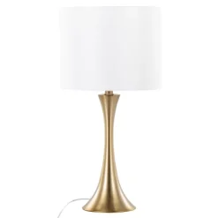 Table Lamps-Kirkland's Home Gold And Tapered Table Lamps Set Of 2 White