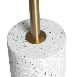 Floor Lamps-Kirkland's Home Gold And Terrazzo Floor Lamp White