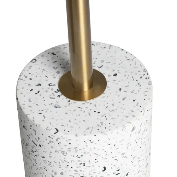 Floor Lamps-Kirkland's Home Gold And Terrazzo Floor Lamp White