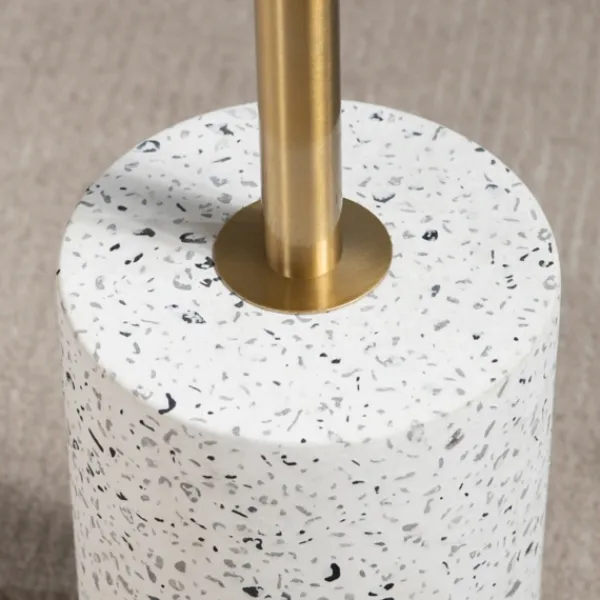 Floor Lamps-Kirkland's Home Gold And Terrazzo Floor Lamp White