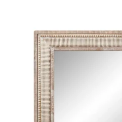 Decorative Mirrors-Kirkland's Home Gold And White Washed Carved Frame Mirror