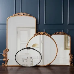 Full Length & Floor Mirrors-Kirkland's Home Gold Bordeaux Ornate Leaner Mirror, 46X63 In.