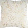 Pillows-Kirkland's Home Gold Branches Faux Fur Throw Pillow White/Gold