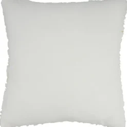 Pillows-Kirkland's Home Gold Branches Faux Fur Throw Pillow White/Gold