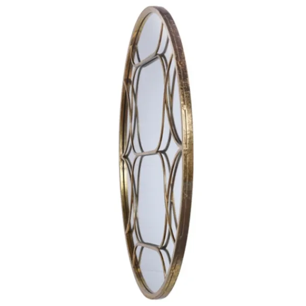 Decorative Mirrors-Kirkland's Home Gold Circular Inset Round Wall Mirror