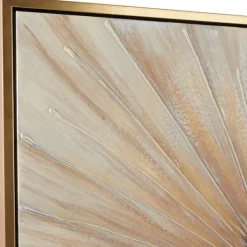 Canvas Art-Kirkland's Home Gold Contemporary Burst Framed Canvas Art Print Gold/Silver
