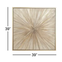Canvas Art-Kirkland's Home Gold Contemporary Burst Framed Canvas Art Print Gold/Silver