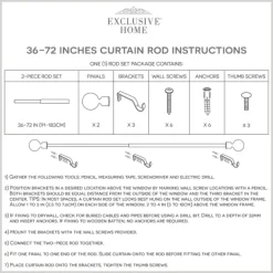 Curtain Rods & Hardware-Kirkland's Home Gold Eleanor Curtain Rod Set, 72 In.