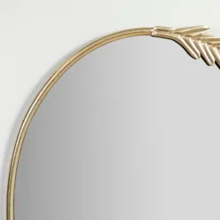 Decorative Mirrors-Kirkland's Home Gold Finish Oval Wreath Mirror