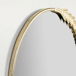 Decorative Mirrors-Kirkland's Home Gold Finish Oval Wreath Mirror