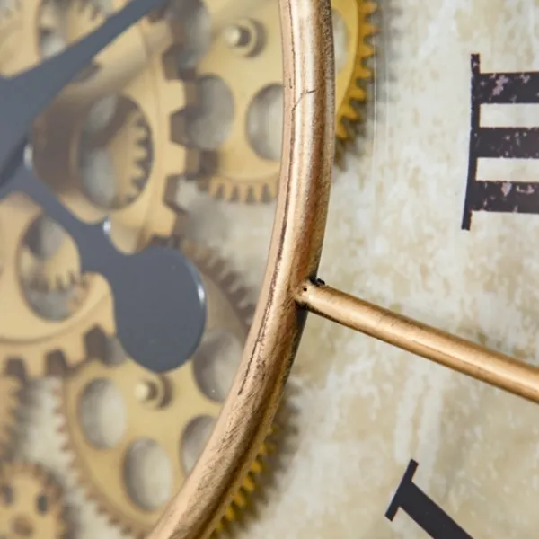Clocks-Kirkland's Home Gold Gilded Frame Round Wall Clock