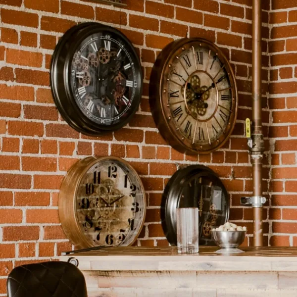 Clocks-Kirkland's Home Gold Gilded Frame Round Wall Clock