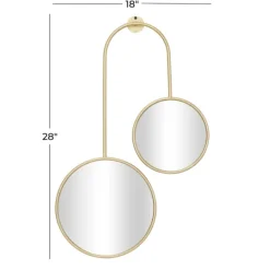 Decorative Mirrors-Kirkland's Home Gold Ingrid Metal Modern Wall Mirror