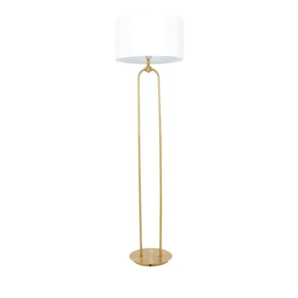 Floor Lamps-Kirkland's Home Gold Iron Arch Base Floor Lamp White