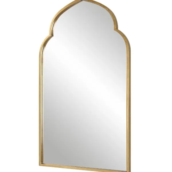 Decorative Mirrors-Kirkland's Home Gold Leaf Arched Frame Wall Mirror