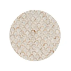 Accent & End Tables-Kirkland's Home Gold Metal And Capiz Shell Top Accent Table