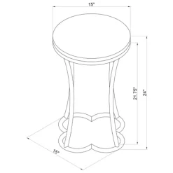 Accent & End Tables-Kirkland's Home Gold Metal And Capiz Shell Top Accent Table
