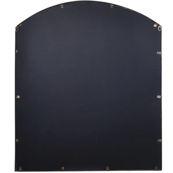 Decorative Mirrors-Kirkland's Home Gold Metal Arch Frame Pane Overlay Wall Mirror