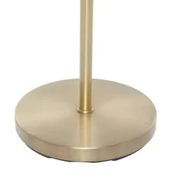 Floor Lamps-Kirkland's Home Gold Metal C-Curve Arch Arm Glass Shade Floor Lamp