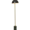 Floor Lamps-Kirkland's Home Gold Metal Dome Shade Floor Lamp Black