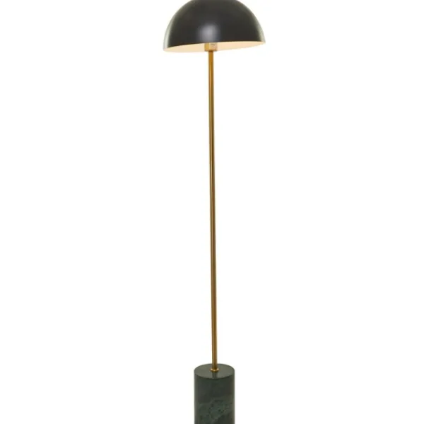 Floor Lamps-Kirkland's Home Gold Metal Dome Shade Floor Lamp Black