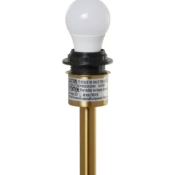 Floor Lamps-Kirkland's Home Gold Metal Dome Shade Floor Lamp Black