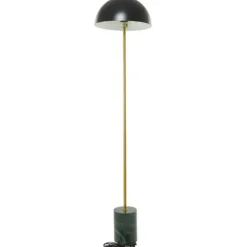 Floor Lamps-Kirkland's Home Gold Metal Dome Shade Floor Lamp Black
