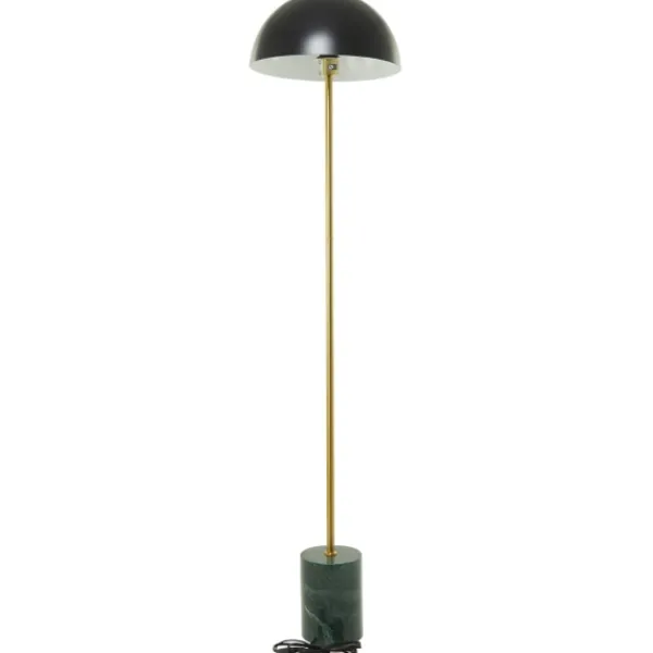 Floor Lamps-Kirkland's Home Gold Metal Dome Shade Floor Lamp Black