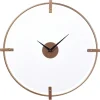 Clocks-Kirkland's Home Gold Metal Frame Glass Face Wall Clock