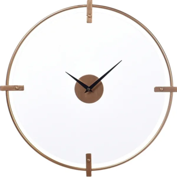 Clocks-Kirkland's Home Gold Metal Frame Glass Face Wall Clock