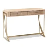 Console Tables-Kirkland's Home Gold Metal Frame Two-Drawer Console Table