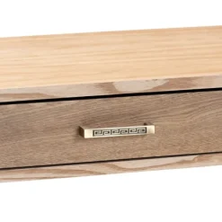Console Tables-Kirkland's Home Gold Metal Frame Two-Drawer Console Table