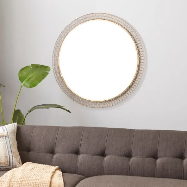 Decorative Mirrors-Kirkland's Home Gold Metal Frame Wall Mirror