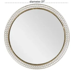 Decorative Mirrors-Kirkland's Home Gold Metal Frame Wall Mirror