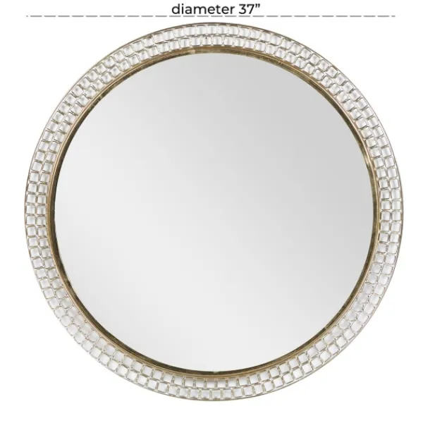 Decorative Mirrors-Kirkland's Home Gold Metal Frame Wall Mirror