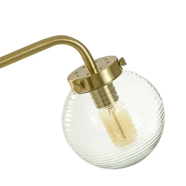 Table Lamps-Kirkland's Home Gold Metal Glass Task Shade Table Lamp Clear