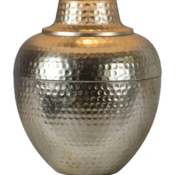 Table Lamps-Kirkland's Home Gold Metal Hammered Cream Shade Table Lamp White