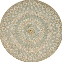 Wall Plaques-Kirkland's Home Gold Metal Medallion Wall Sculpture Gold/Gray
