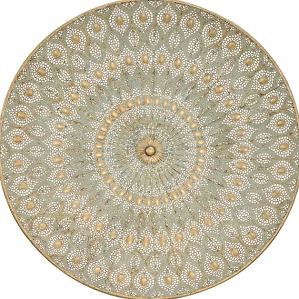 Wall Plaques-Kirkland's Home Gold Metal Medallion Wall Sculpture Gold/Gray