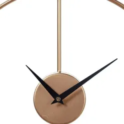 Clocks-Kirkland's Home Gold Metal Open Back Clock With Wood Block