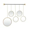 Decorative Mirrors-Kirkland's Home Gold Metal Ophelia Hanging Wall Mirror