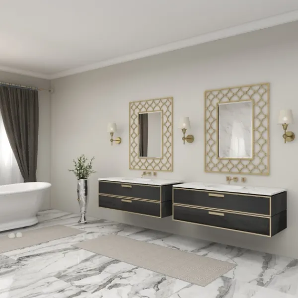 Decorative Mirrors-Kirkland's Home Gold Metal Quatrefoil Frame Mirror